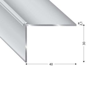 PROFIL STOP V=2,1 MM 270 CM SREBRN PROFIL STOP V=2,1 MM 270 CM SREBRN