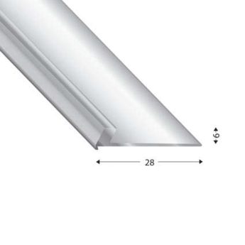 PROFIL ZAK V=5 MM 270 CM SREBRN