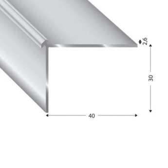 PROFIL STOP V=2,6 MM 270 CM SREBRN