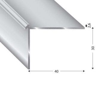 PROFIL STOP V=6,5 MM 270 CM SREBRN