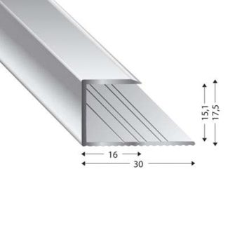 PROFIL ZAK 1-DELNI (V=15MM) 270 CM SREBRN PROFIL ZAK 1-DELNI (V=15MM) 270 CM SREBRN