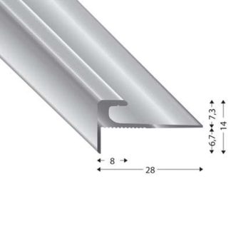 PROFIL STOP V=2,5 MM 270 CM SREBRN