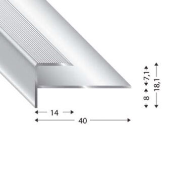PROFIL STOP 1-DELNI 270 CM ALU S (7 MM)