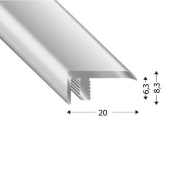 PROFIL ZAK 2-DELNI T-FLEX 20x9,6 MM 300 CM S PROFIL ZAK 2-DELNI T-FLEX 20x9,6 MM 300 CM S