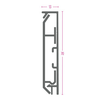 LETEV ALU TALNA 2-DELNA TIM 2700x70x13 INOX IZGLED LETEV ALU TALNA 2-DELNA TIM 2700x70x13 INOX IZGLED