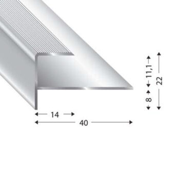 PROFIL STOP 1-DELNI 270 CM SREBRN (11,4 MM)