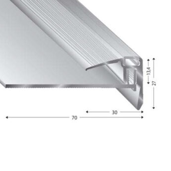PROFIL STOP 2-DELNI 270 CM SREBRN (8-15 MM) TRIO GRIP